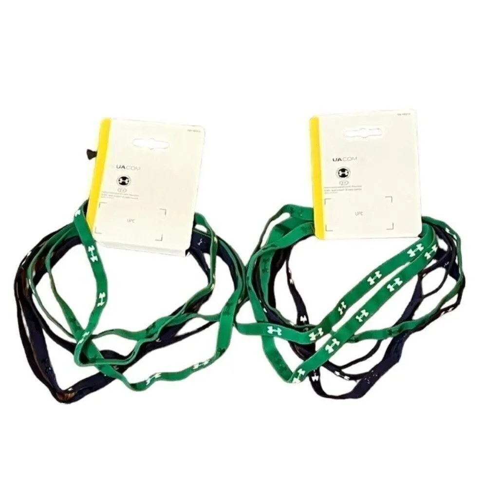 Under Armour‎ Navy And Green Mini Headbands, 2 Packs, NWT